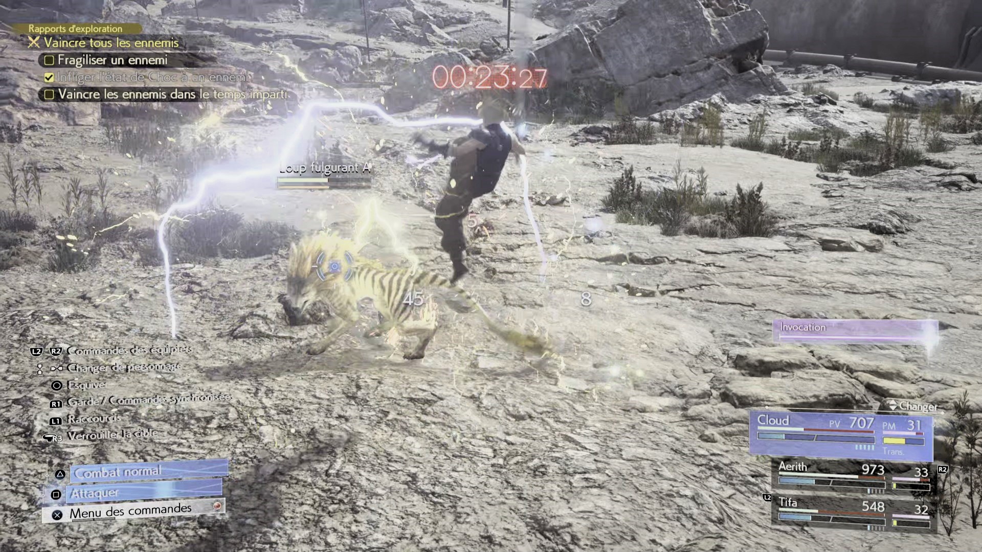 Rapport de chasse Une bête survoltée FF7 Rebirth : trouver et vaincre les Loup Fulgurant